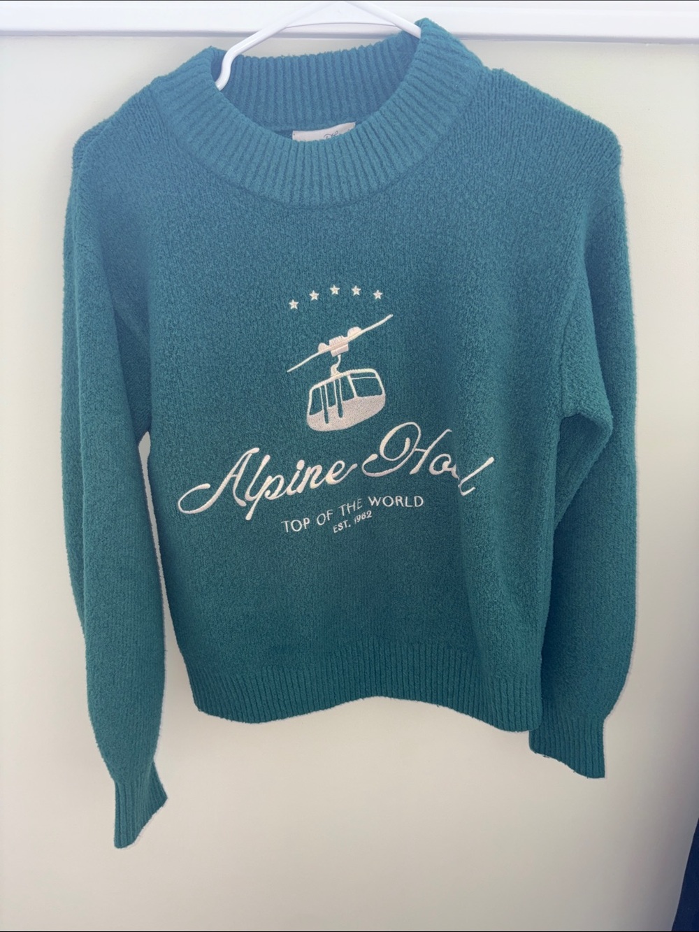 Alpine Hol Teal Crewneck Sweater - Women's